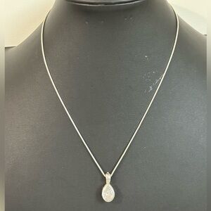 Swarovski sterling silver rhinestone crystal beautiful necklace #260
